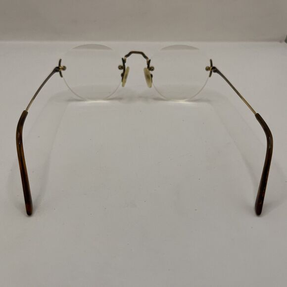 Logo Paris Eyeglasses 232-32 001 Rimless Designer Frames Only Brown 50-21-140 - Picture 5 of 6